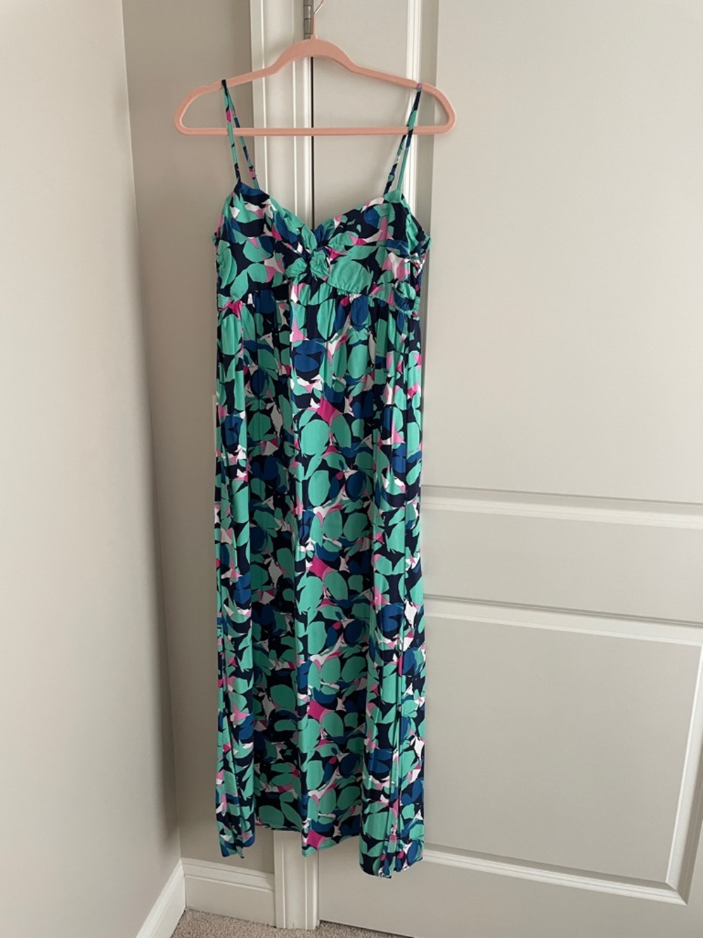 GAP Teal, Navy & Pink Floral Maxi Sundress